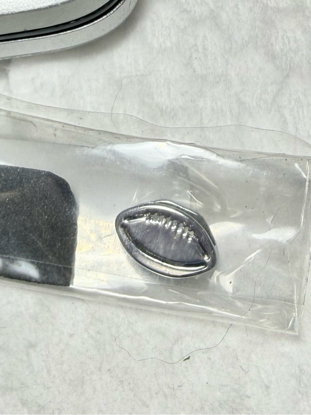 KEEP Collective Silver football Charm